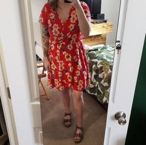 DEREK HEART PLUS Faux Wrap Dress